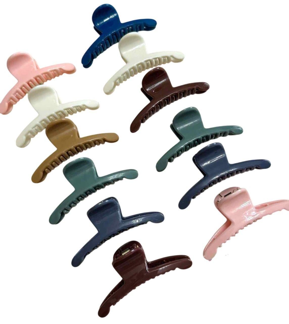 Набор крабиков для волос глянцевые 12 шт. Разноцветный (2900647482)