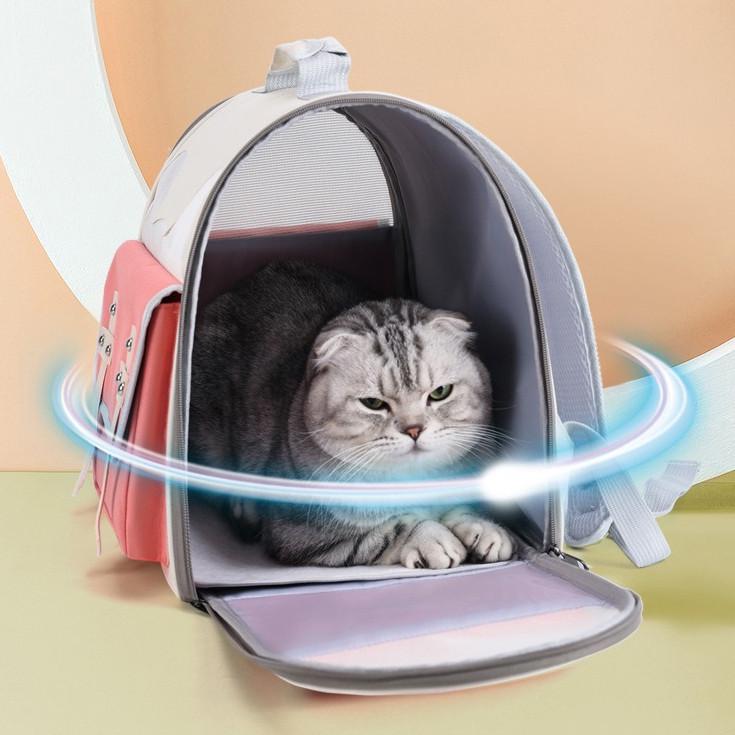 Рюкзак для перенесення домашніх тварин CosmoPet CP-66 38х37х23 см Pink (3_04964) - фото 6