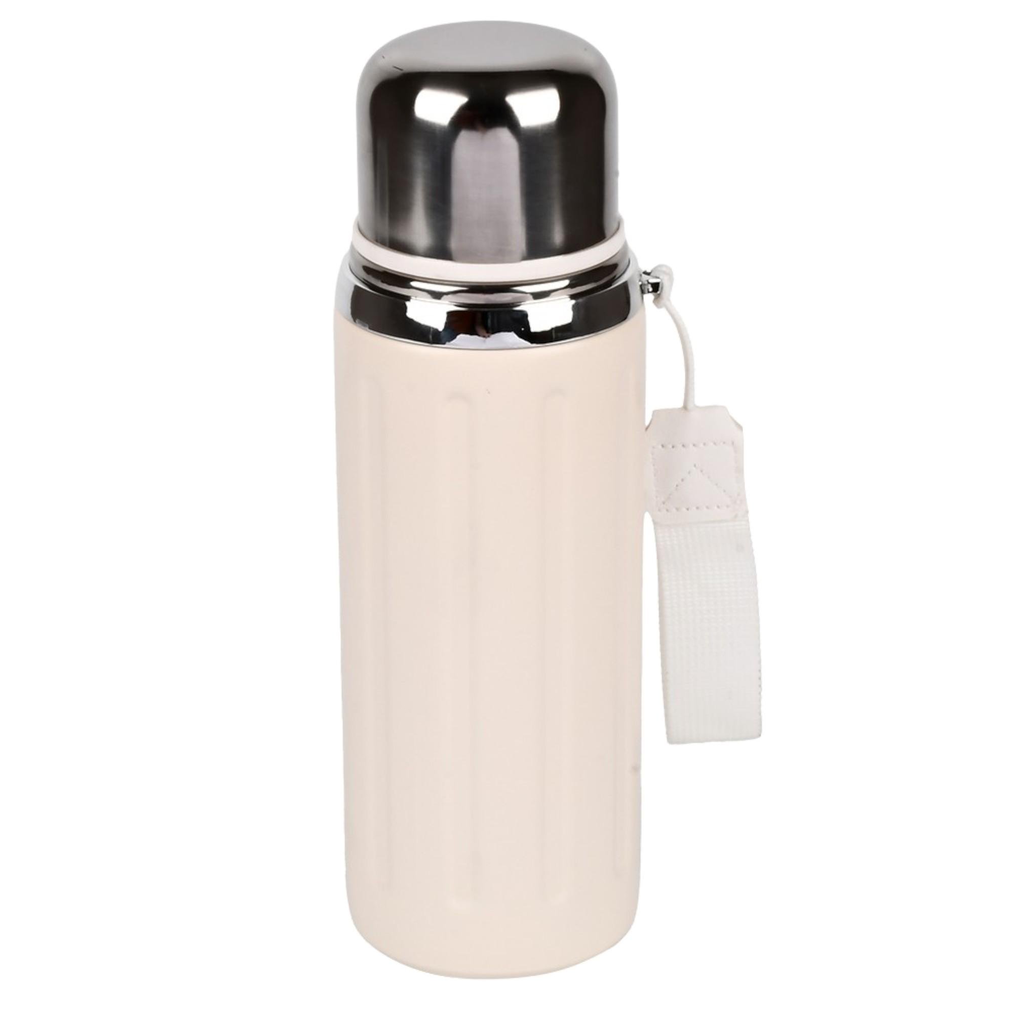 Термос із чашкою Stenson MT-5349 800 мл Білий (27918890) - фото 1