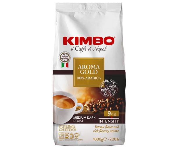 Кофе KIMBO Espresso Aroma gold 100% Arabica в зернах 1 кг - фото 1