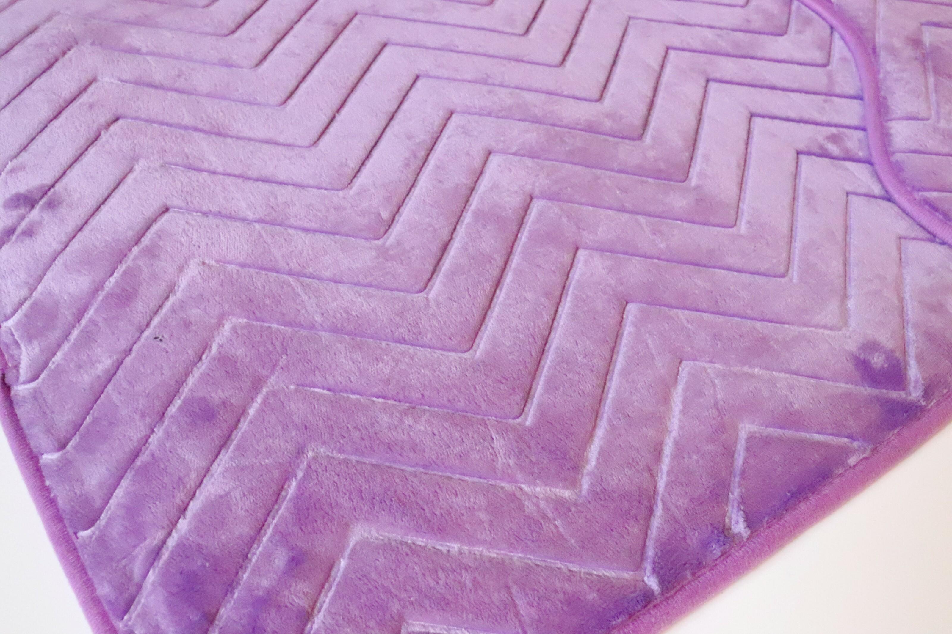 Набор ковриков для ванной и туалета из микрофибры 80x50/40x50 см (3843 violet) - фото 5 Набор ковриков для ванной и туалета из микрофибры 80x50/40x50 см (3843 violet) - фото 5