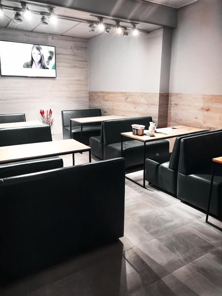 Диван для кафе Tobi Sho Прайм з високою спинкою без підлокітників 1200x630x850 мм шкірозамінник Чорний (2230) - фото 4