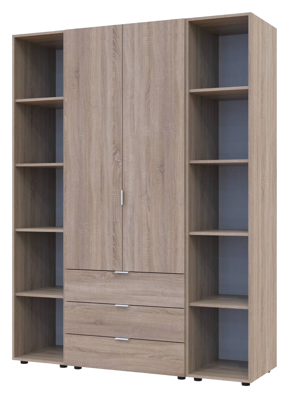 Шкаф для прихожей Doros Гелар с 2 Этажерками Сонома 2 ДСП 153,9х49,5х203,4 см (42005045)