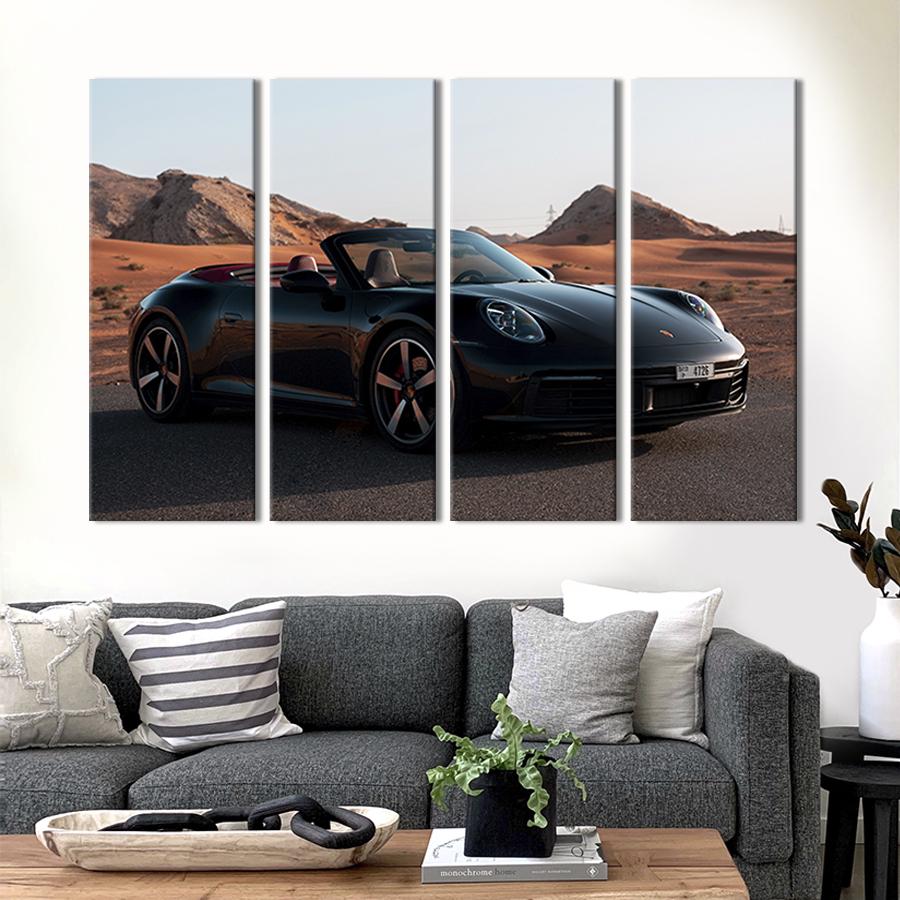 Картина модульная из 4 частей Роскошный Porsche carrera XL 209x133 см (127-41)