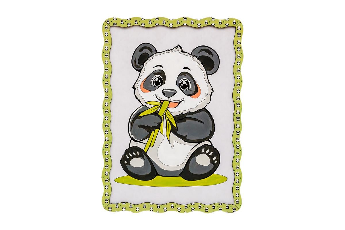 Іграшка розвиваюче розмальовка з дерева PuzzleOK Панда з фарбами - фото 4 Іграшка розвиваюче розмальовка з дерева PuzzleOK Панда з фарбами - фото 4