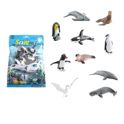 Набор фигурок Морские животные 10 штук (YJ 731)