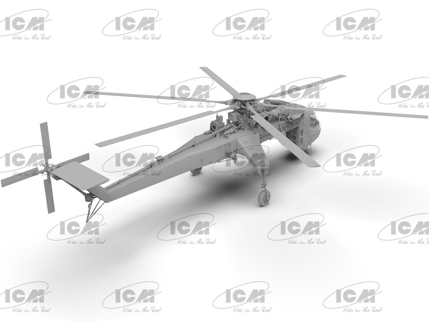 Сборная модель ICM Sikorsky CH-54A Tarhe Тяжелый вертолет США (53054) - фото 15