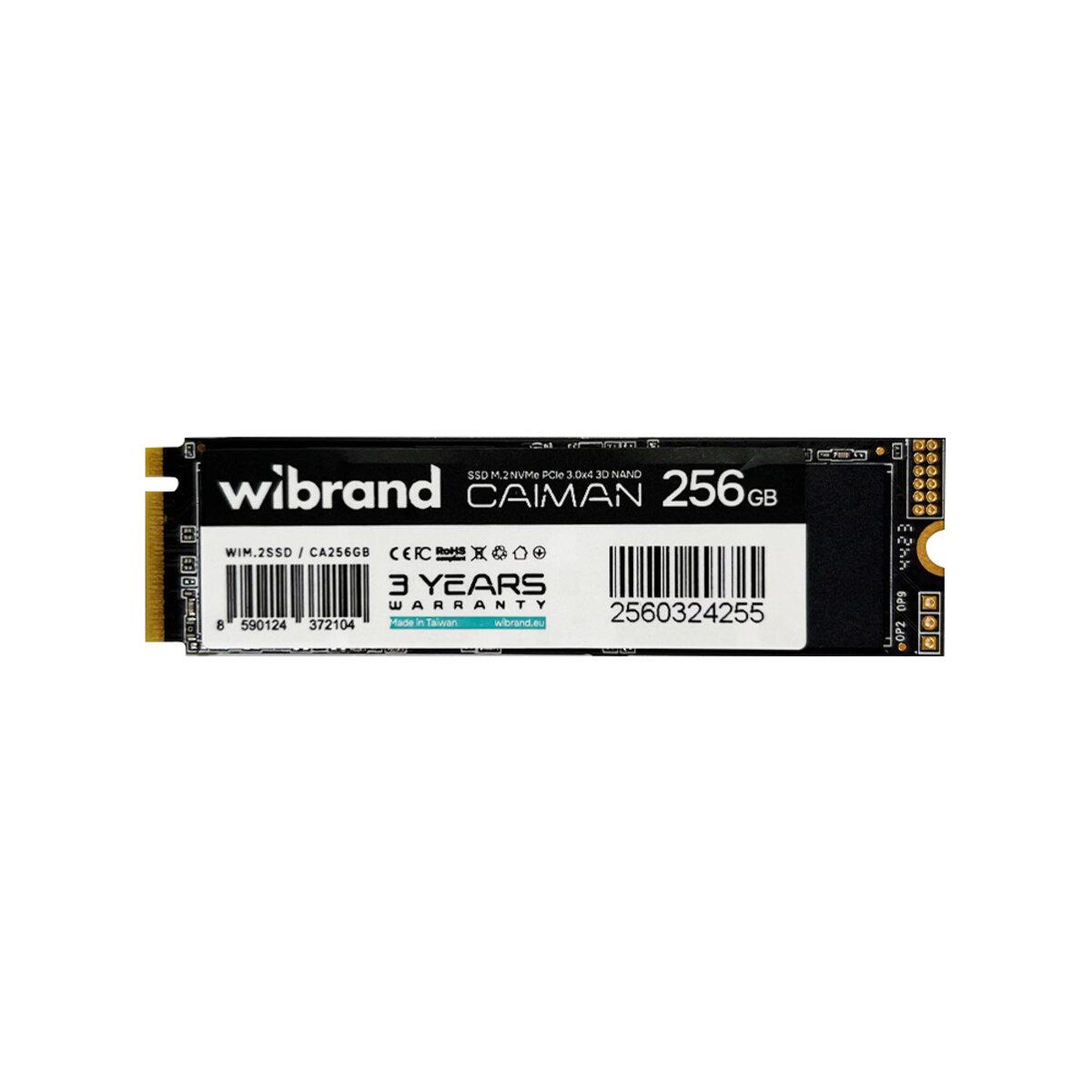 Диск SSD M.2 Wibrand Caiman 256 Gb NVMe 2280 PCIe 3.0 3D NAND (WIM.2SSD/CA256 Gb) - фото 2