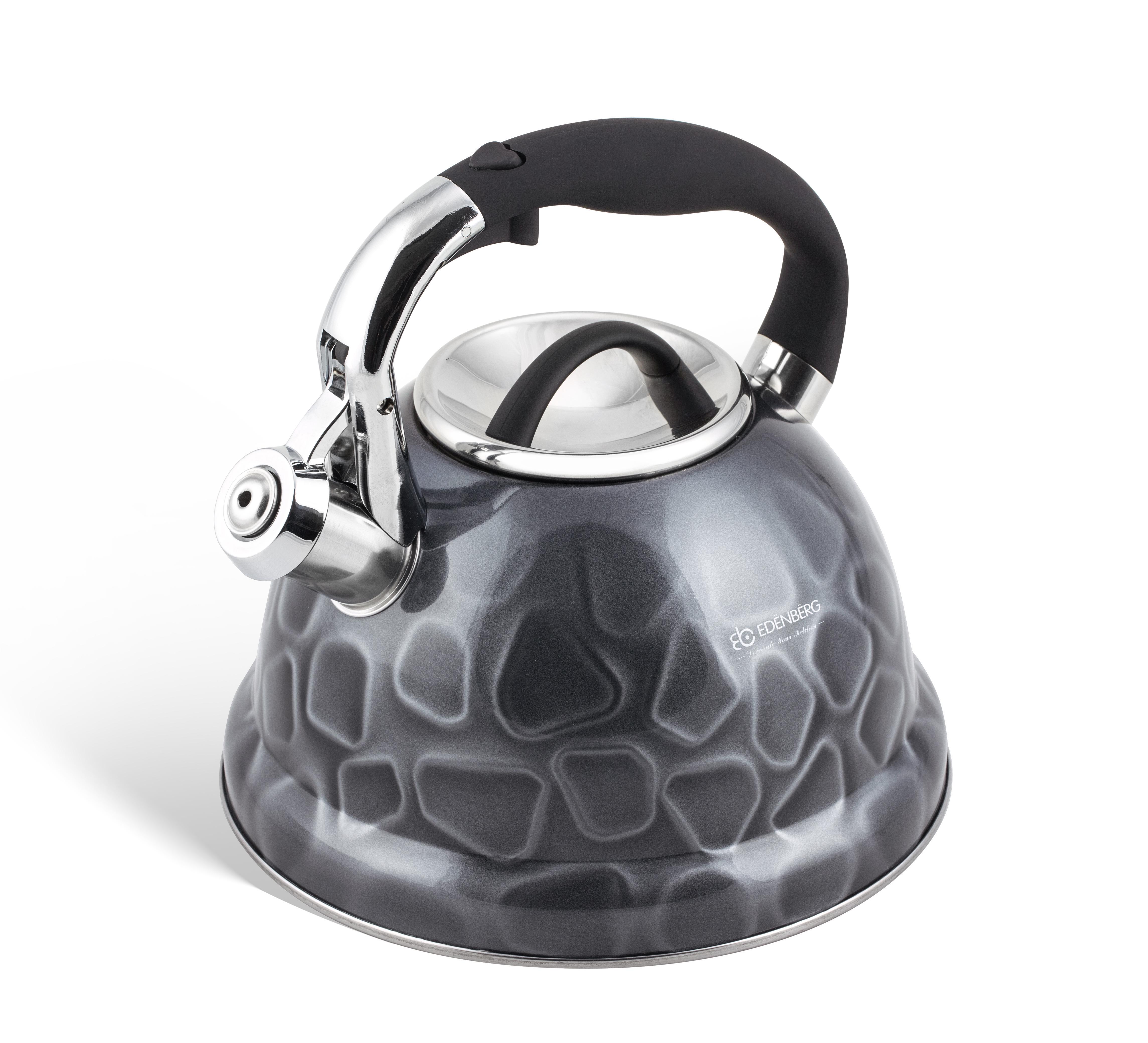 Чайник Edenberg зі свистком з нержавіючої сталі 3 л (EB-1910-gray) - фото 2