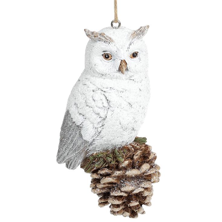 Декоративная фигурка на подвесе BonaDi Птичка на шишке 12,5 см (218-879)