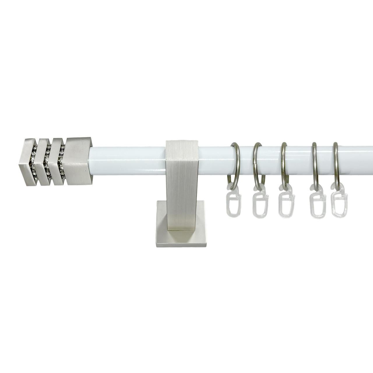 Карниз металевий Orvit Ацтека Техно однорядний 25 мм 300 см Білий/Сатин