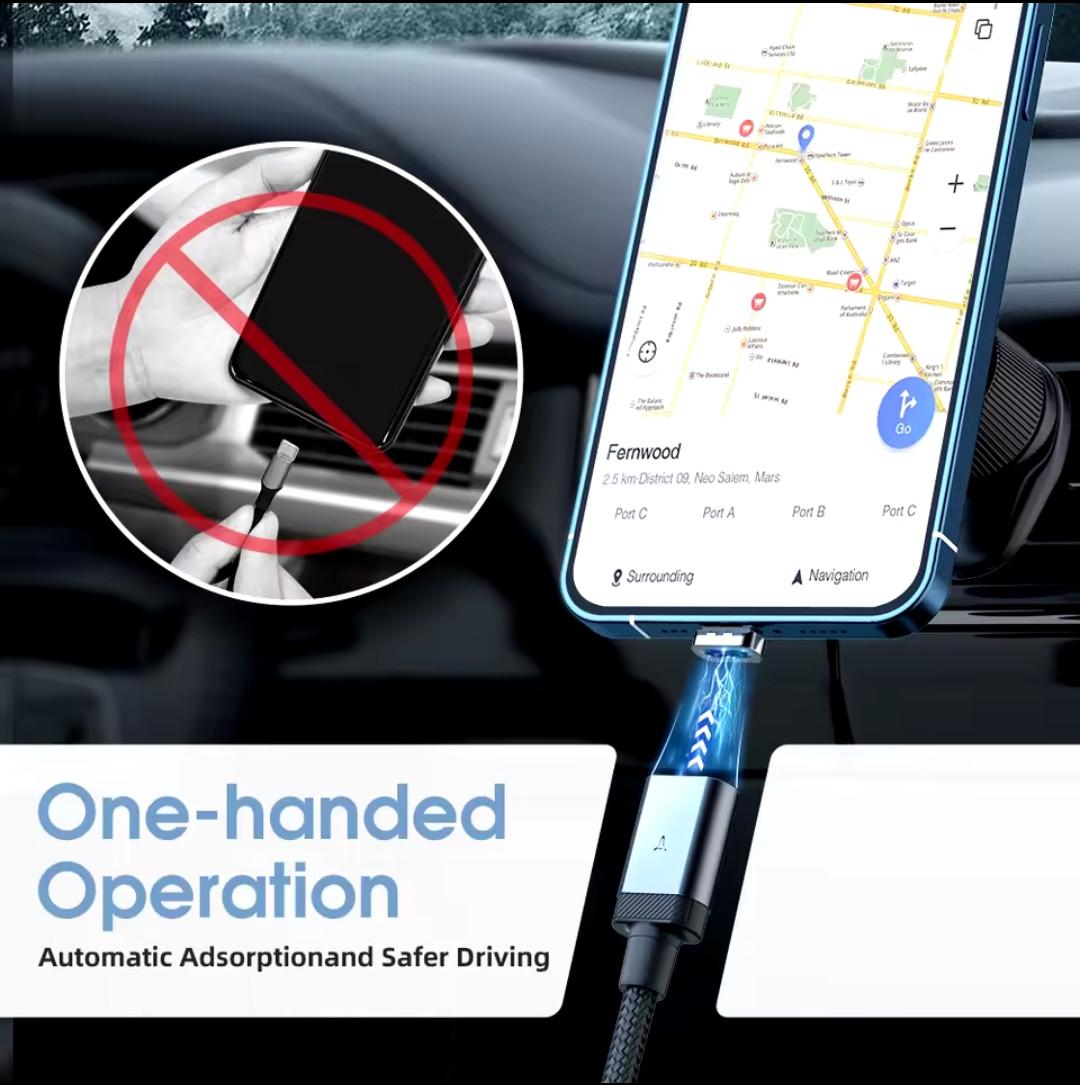 Кабель магнитный FONKEN Type-C PD 65w Fast Charge 2 м Black (25397295) - фото 5 Кабель магнитный FONKEN Type-C PD 65w Fast Charge 2 м Black (25397295) - фото 5