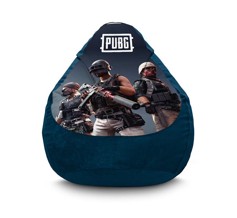 Кресло мешок iPuff PUBG Team 2 Флок XL 80x110 см Синий