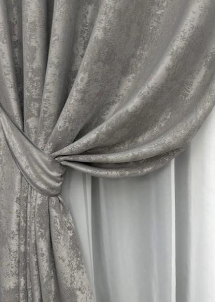 Комплект штор на люверсах Sultan YL жакард 1,5х2,5 м 2 шт. Сірий (1668ш 37-0169) - фото 5 Комплект штор на люверсах Sultan YL жакард 1,5х2,5 м 2 шт. Сірий (1668ш 37-0169) - фото 5