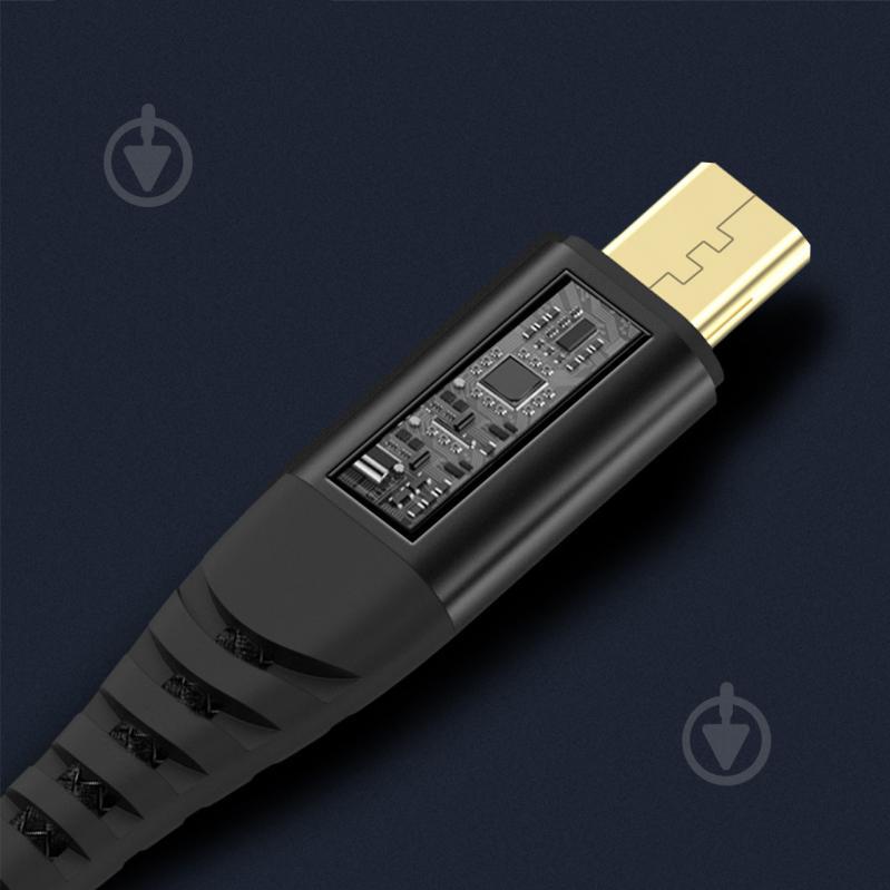 Кабель синхронізації Topk (TK42C-VER2) MicroUSB Black (3871-10842) - фото 4