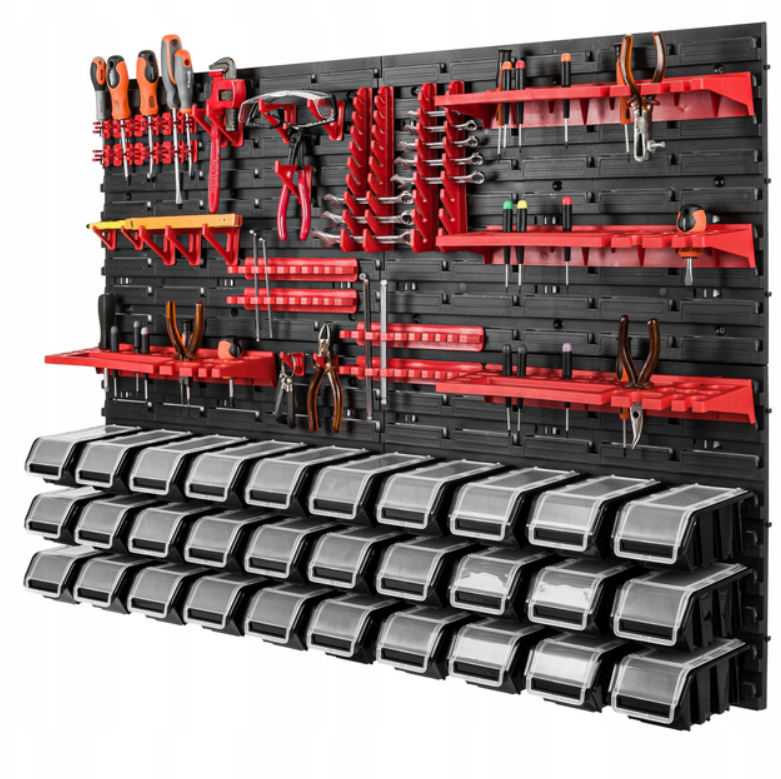Панель для инструментов Kistenberg MIX516 115x78 см 30 контейнеров с крышкой Черно-красный (29918962)