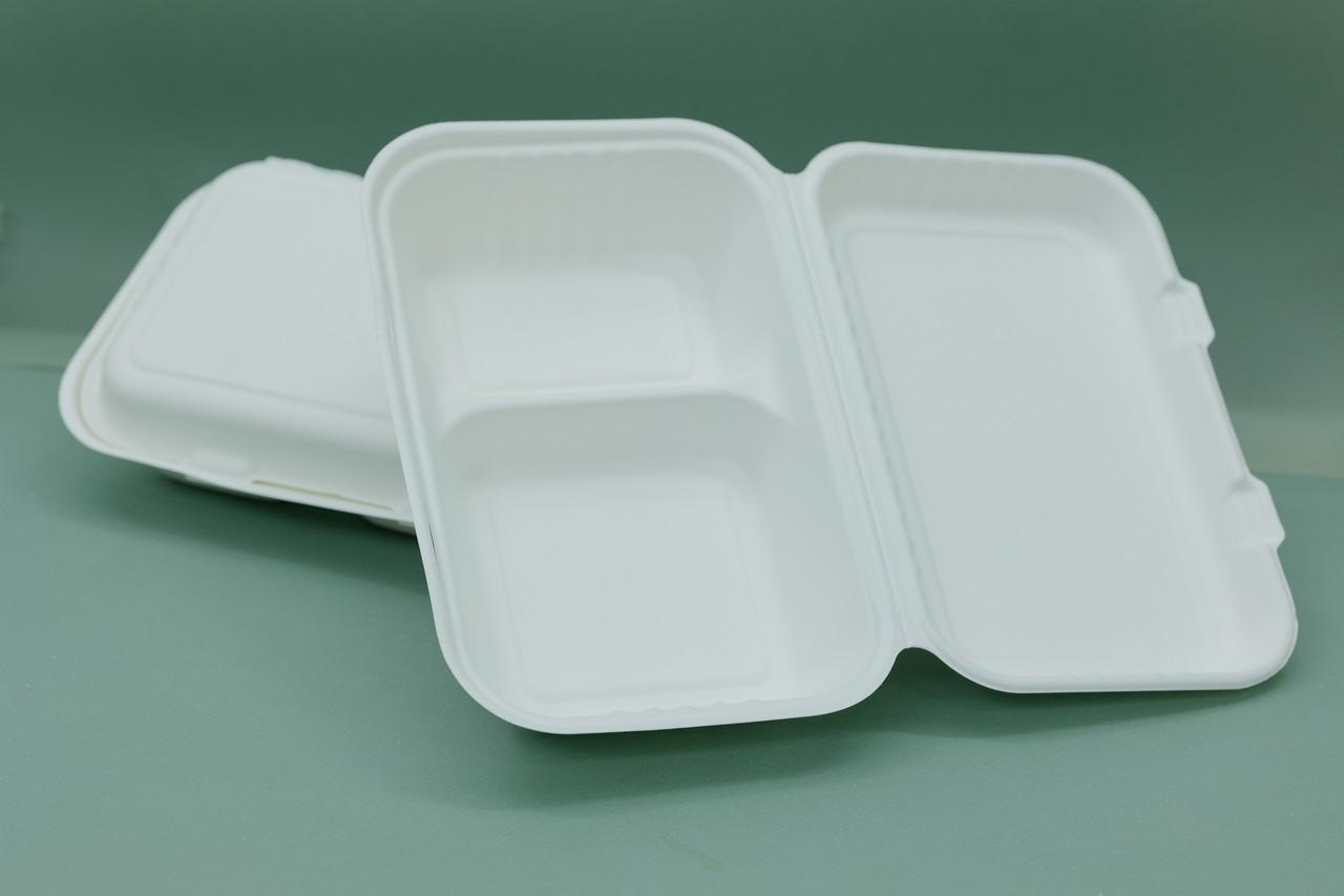 Одноразовый контейнер с 2 отделениями 25х16,5х6,1 см 125 шт. - фото 4 Одноразовый контейнер с 2 отделениями 25х16,5х6,1 см 125 шт. - фото 4