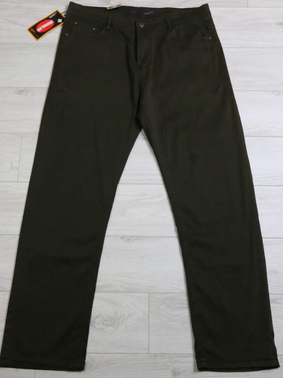 Джинсы мужские летние Aviwgos классические р. 40 Темно-зеленый (028-37-12)