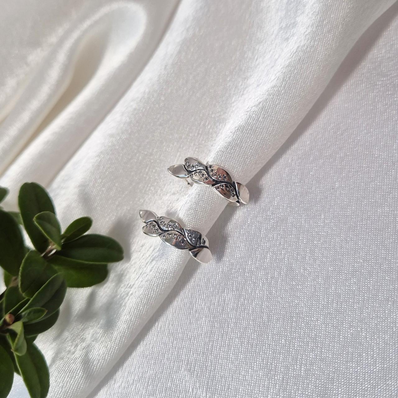 Сережки катаріна срібло 925 проби чорнене 3,81 г (20304с)