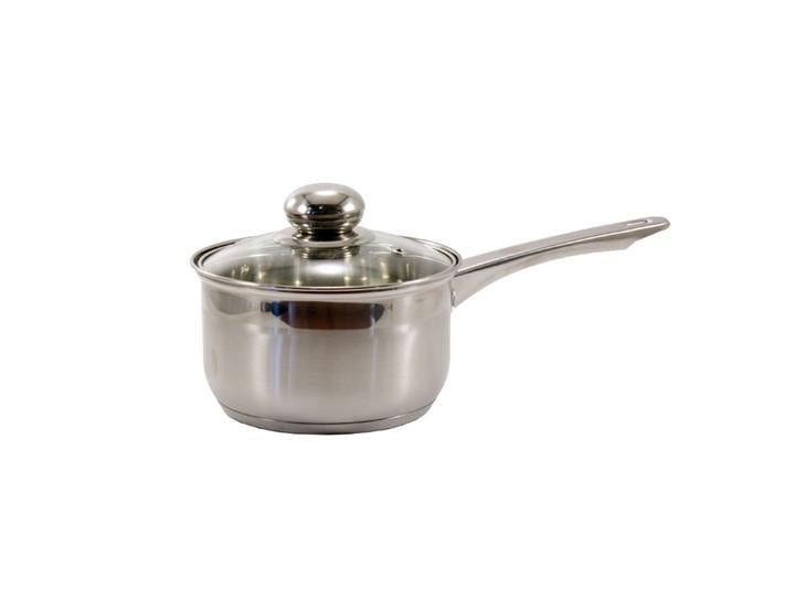 Ковш с крышкой кухонная нержавеющая сталь 1,3 литра 15 см