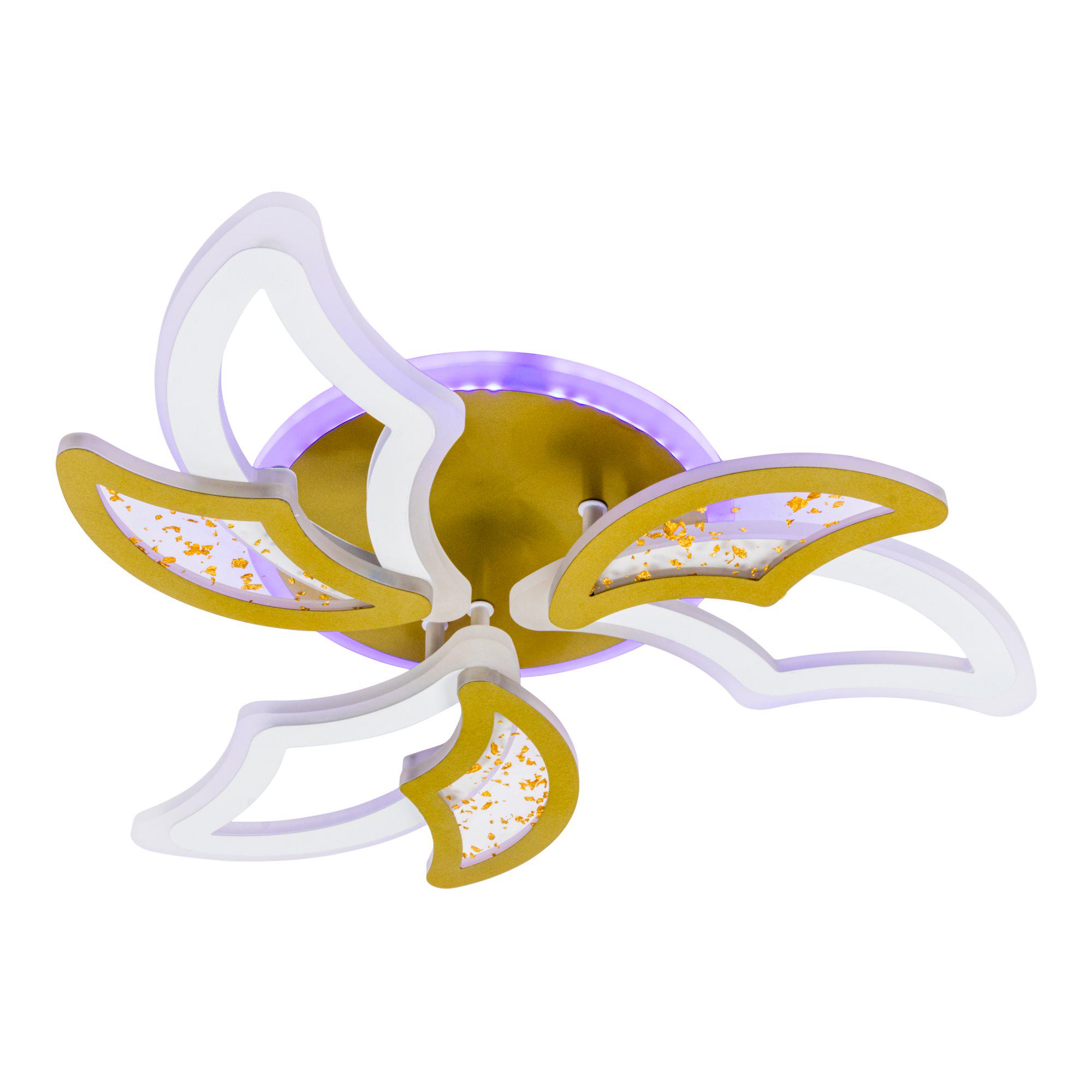 Люстра светодиодная с пультом Valeso V K29128-3+3+1 White/Gold (000036421) - фото 11