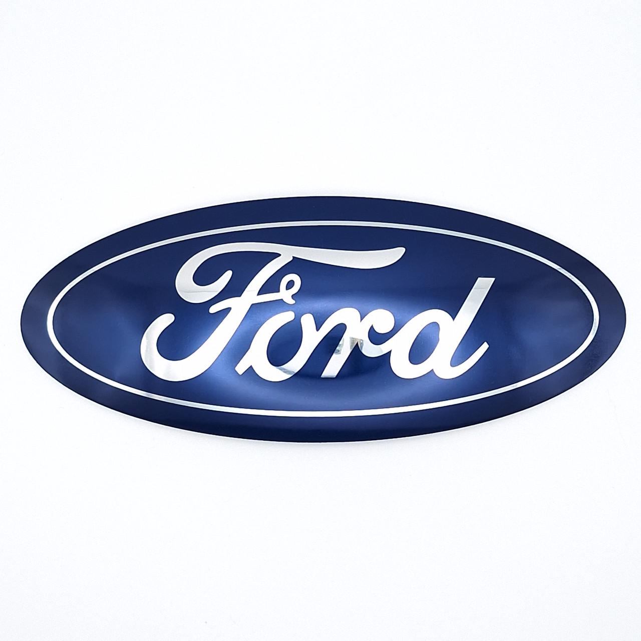 Эмблема вставка в значок Ford 125х49 мм Хром/Синий (4M518216AA)