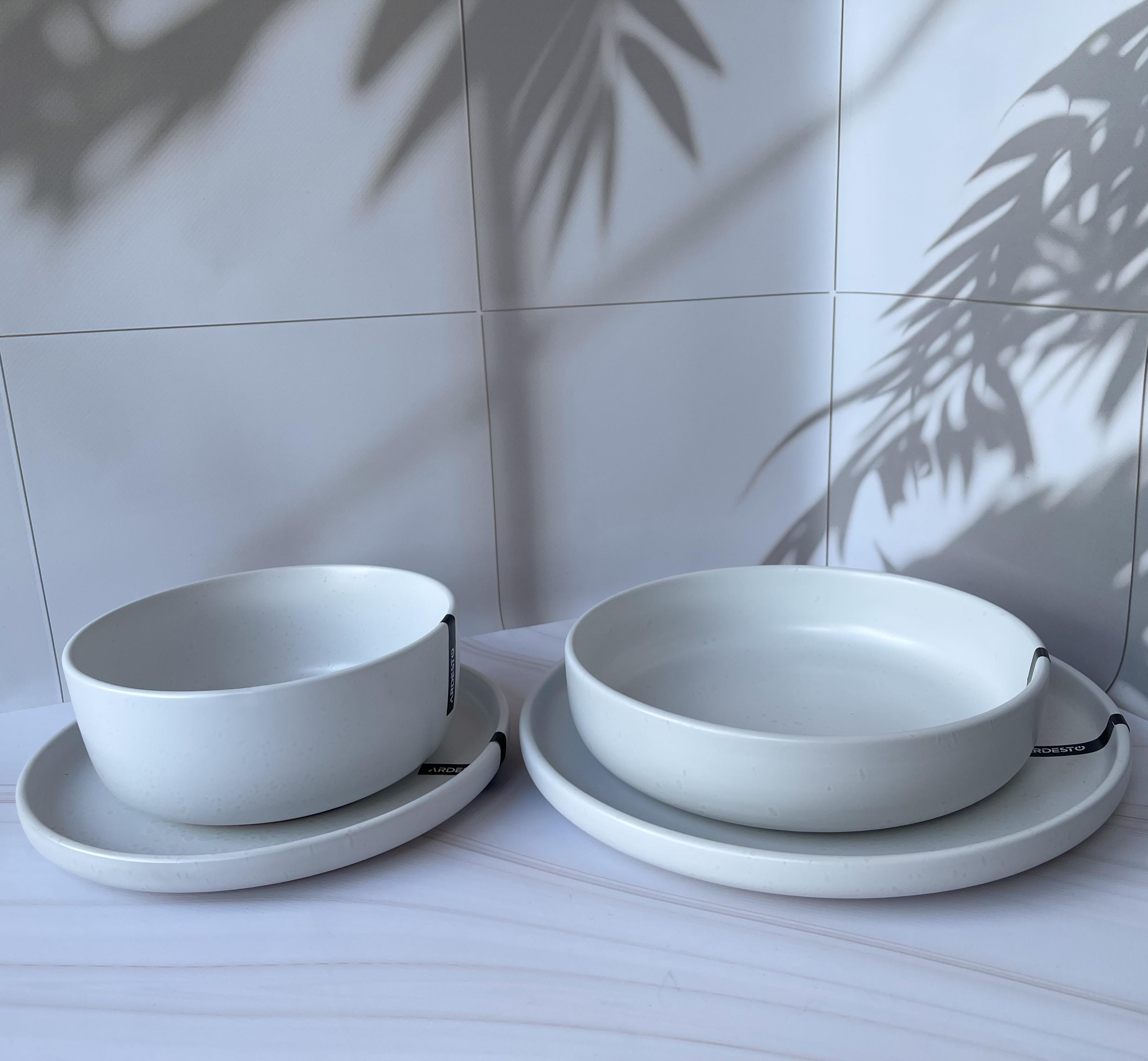 Сервиз столовой посуды Ardesto Trento 8 пр. 2 персоны каменная керамика Белый (3125) - фото 5 Сервиз столовой посуды Ardesto Trento 8 пр. 2 персоны каменная керамика Белый (3125) - фото 5