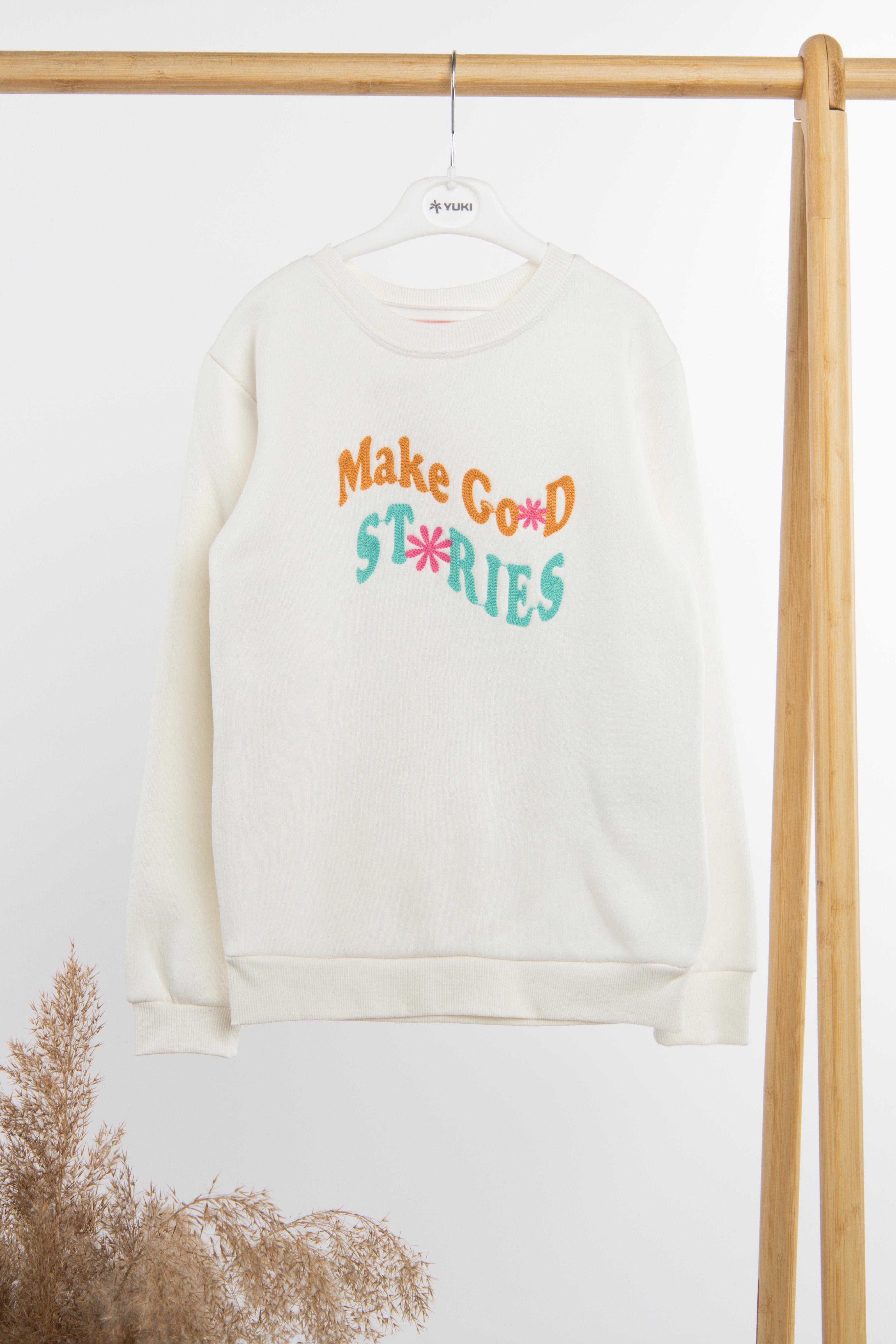 Свитшот для девочки ЦБ-00236022 152 см Молочный (28576098)