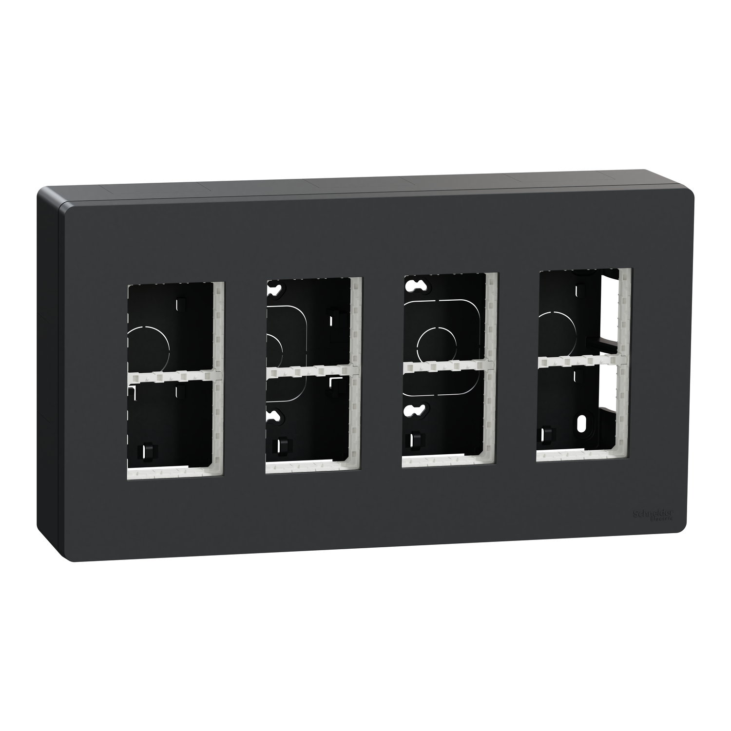 Блок Unica System+ открытая вставка 4х2 Антрацит (NU124454)