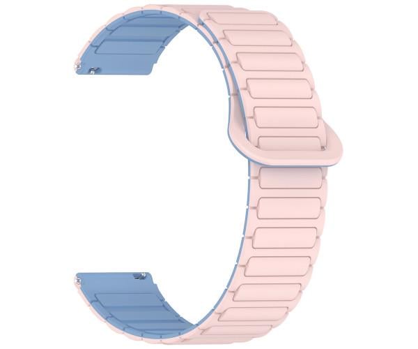 Ремешок Silicone Magnetic для смарт-часов Xiaomi Watch S1/S1 Pro/S1 Active 22 мм Розово-голубой