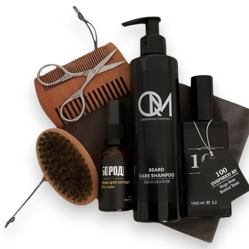 Набор для бороды тоник лайм/шампунь QM/Hugo Boss Bottled Tonic (0009М)