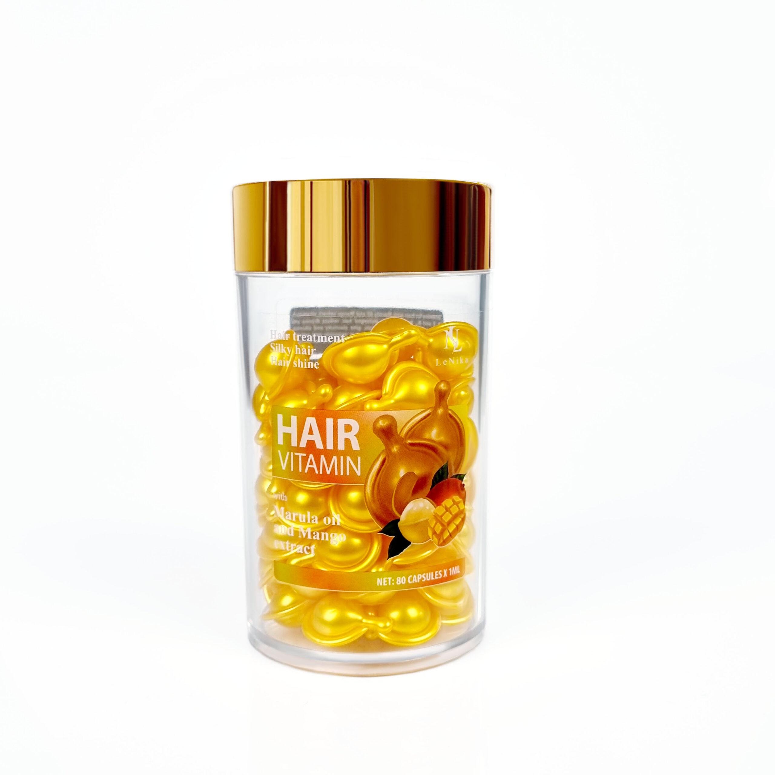 Витамины для волос LeNika с маслом Марулы и экстрактом манго 40 капсул
