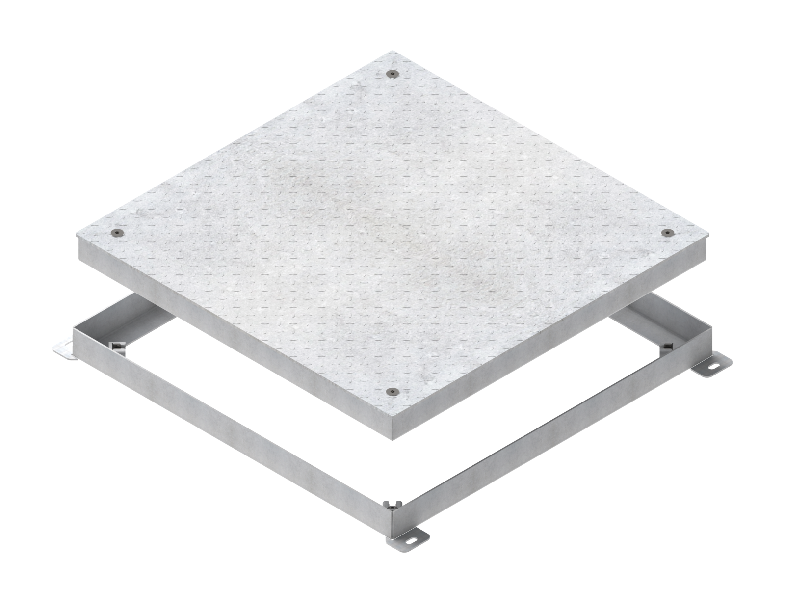 Люк технологичный Vodaland стальной оцинкованный Pro 300х300 Plate B125 (33413.5-31)