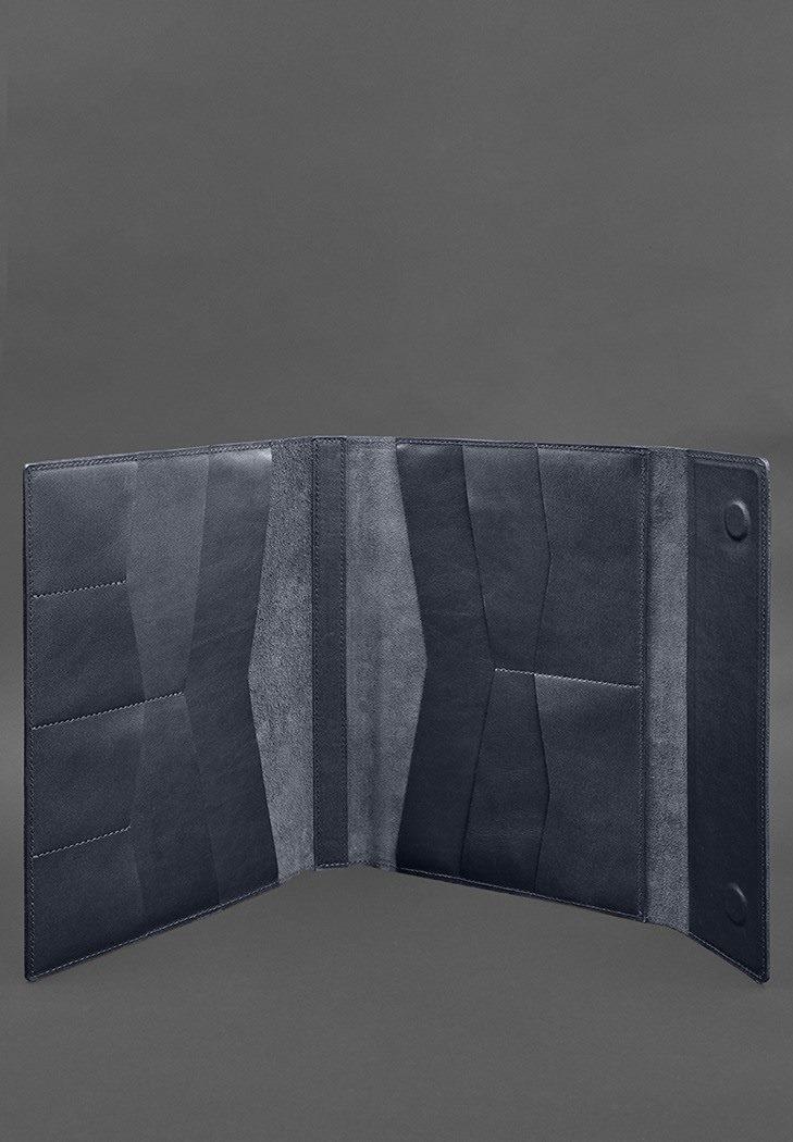 Папка шкіряна для документів сімейна А4 Темно-синій (A-028547) - фото 4