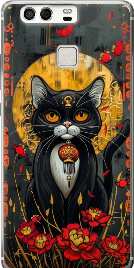Чехол на Huawei P9 China Cat (6134u-347-42517) Чехол на Huawei P9 China Cat (6134u-347-42517)