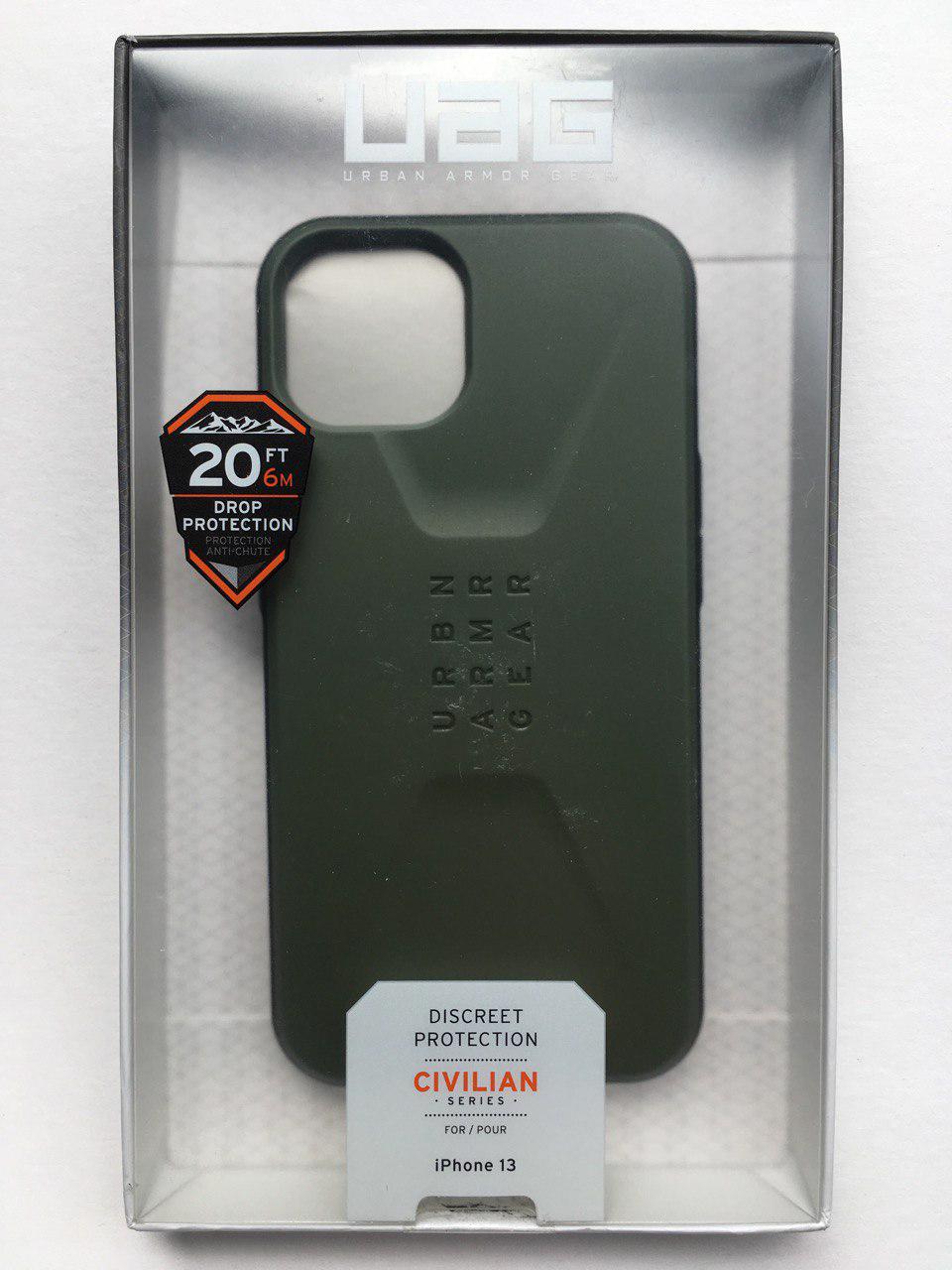 Чохол мілітарі протиударний UAG Civilian 11317D117272 () для Iphone 13/14 (6.1") Olive Drab - фото 8