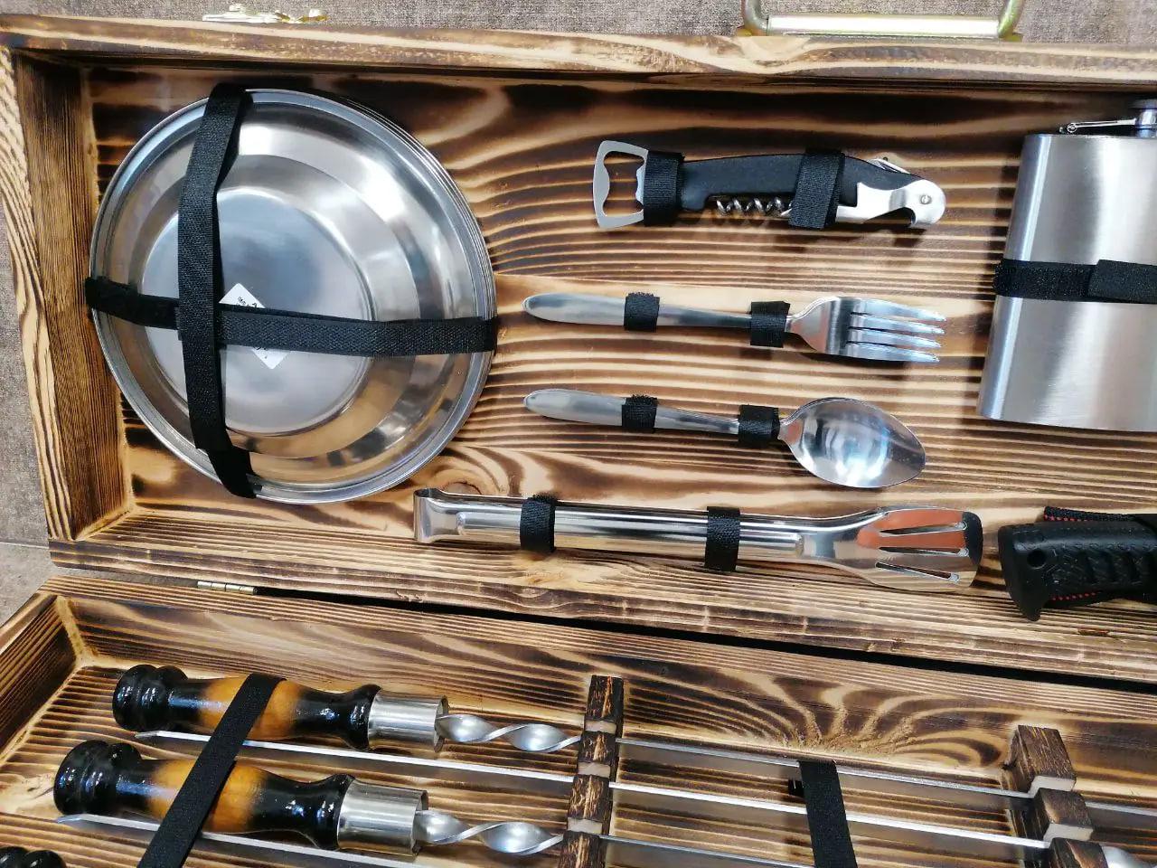 Набір шампурів Профі №25 у кейсі (10644721) - фото 5 Набір шампурів Профі №25 у кейсі (10644721) - фото 5