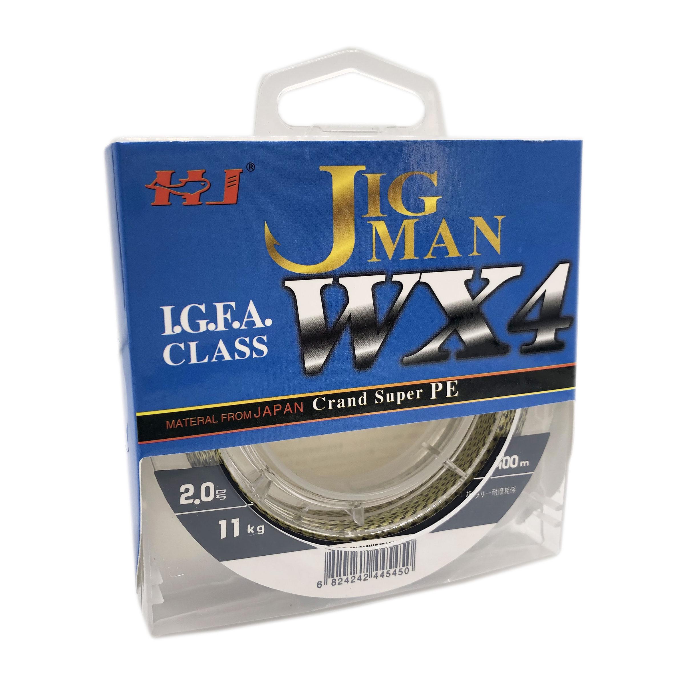 Шнур JIG Man Wx4 2.0 100 м 11 кг Зеленый (7999)