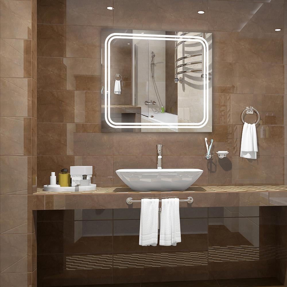 Зеркало с LED подсветкой 900х800 мм (SR-066) - фото 2 Зеркало с LED подсветкой 900х800 мм (SR-066) - фото 2