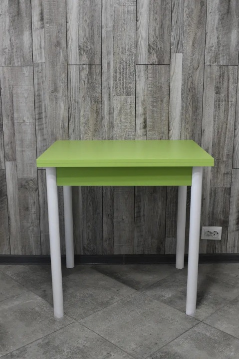 Обідній стіл розкладний Оскар 60х80/80х120х75 см Зелений/Білий (28374505)