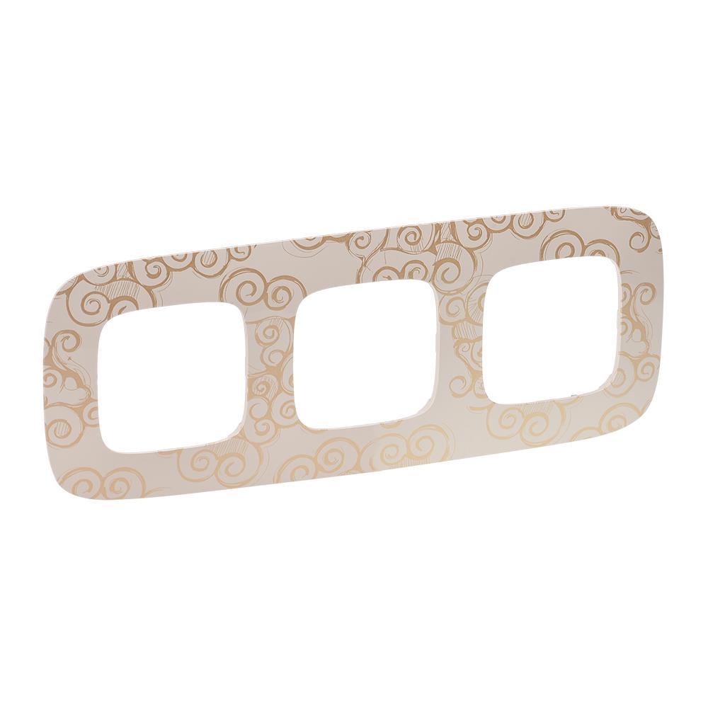 Рамка трехместная Legrand Valena Allure Нарцисс/Золотой (754353)