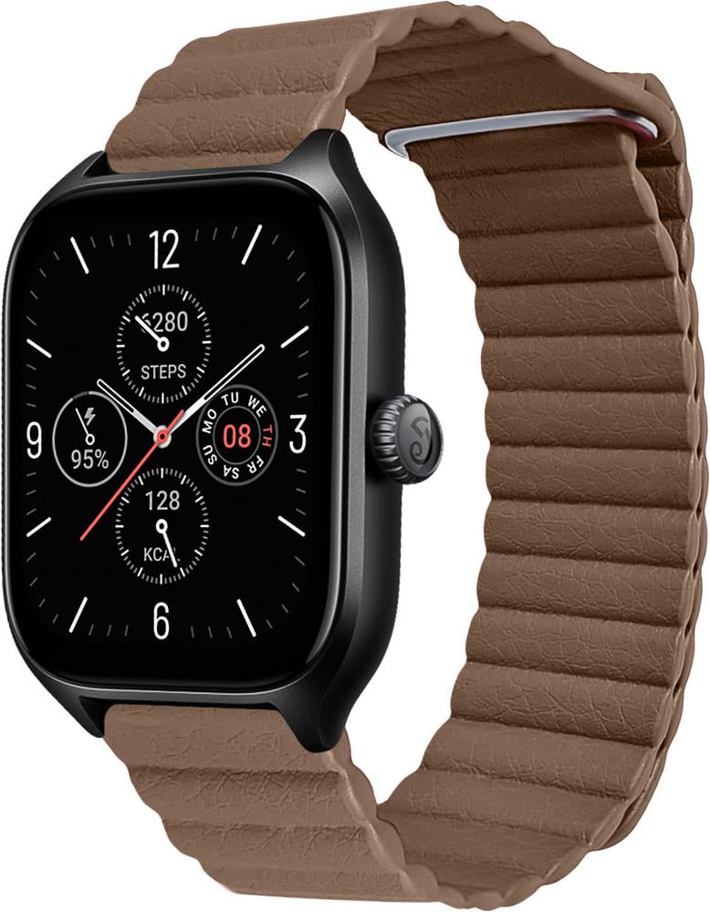 Ремешок кожаный Genis для Amazfit GTS 4/Mini Brown (29511-30) Ремешок кожаный Genis для Amazfit GTS 4/Mini Brown (29511-30)
