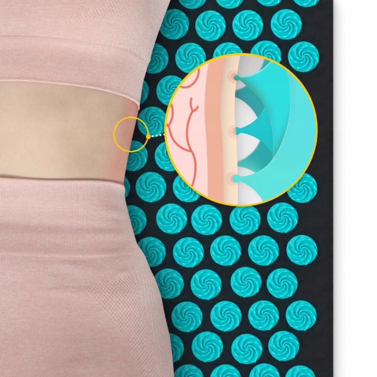 Коврик акупунктурный с подушкой 4fizjo Ergo Mat аппликатор Кузнецова Black/Blue (P-5907739313911) - фото 8 Коврик акупунктурный с подушкой 4fizjo Ergo Mat аппликатор Кузнецова Black/Blue (P-5907739313911) - фото 8