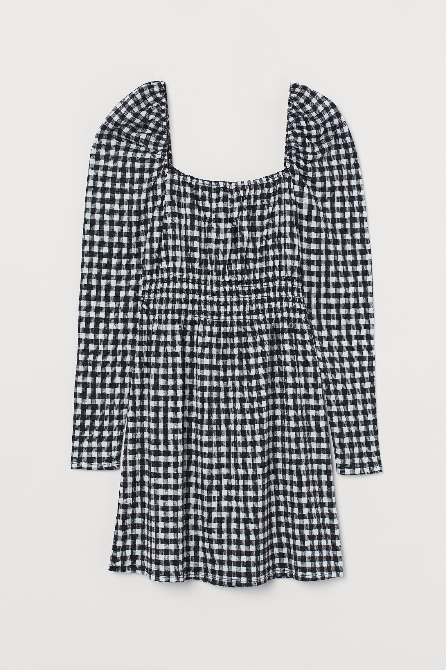 Сукня H&M Клітинка S Чорно-білий (S3107938419)