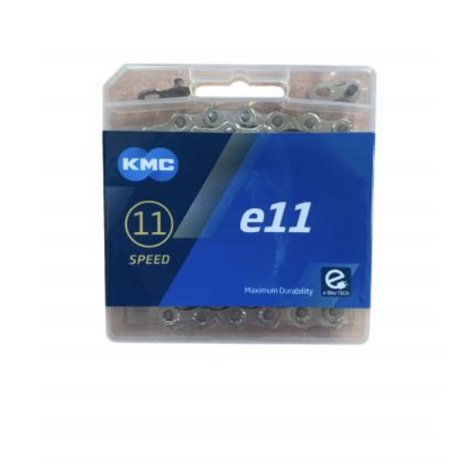 Цепь на велосипед KMC e11 11 скоростей 1/2x11/128 122 с замком Silver (BE11TNP22)