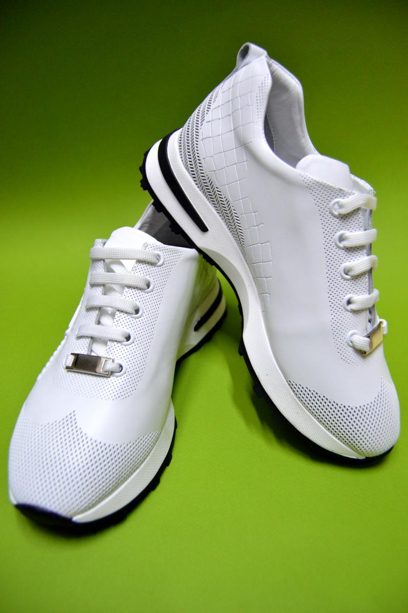 Кросівки жіночі Aquamarin декор блискавка р. 40 Білий (94100740240) - фото 2