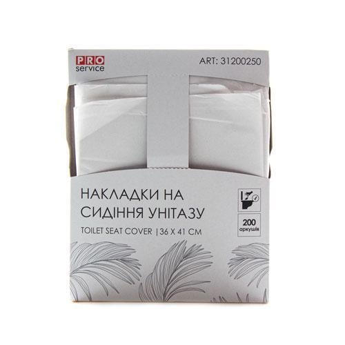 Накладки гігієнічні на сидіння унітазу Pro Service 1/4 вертикальні 200 шт. (31200250)