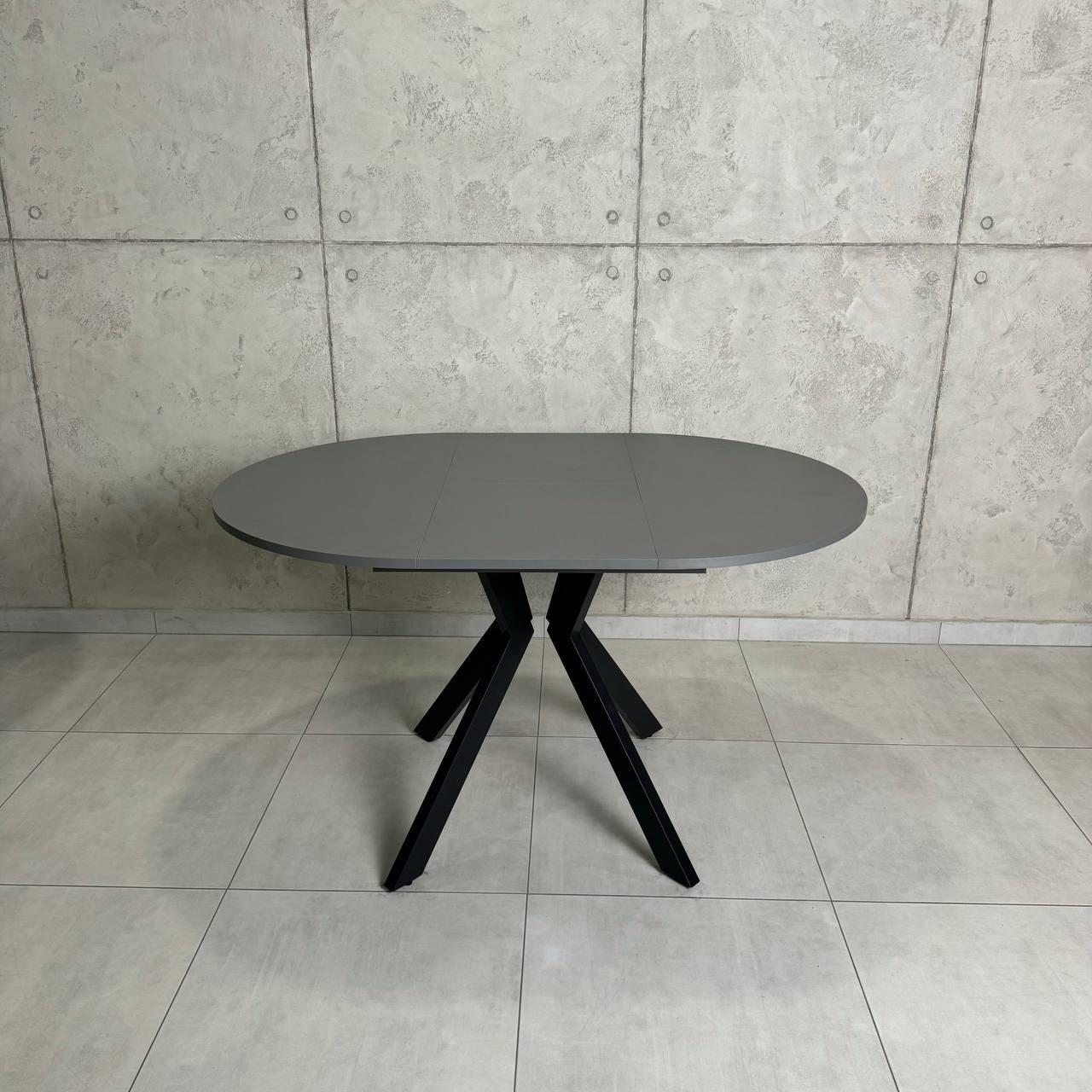 Стол раздвижной круглый Lite D800 Антрацитовый/Черный мат (УТП026646) - фото 2