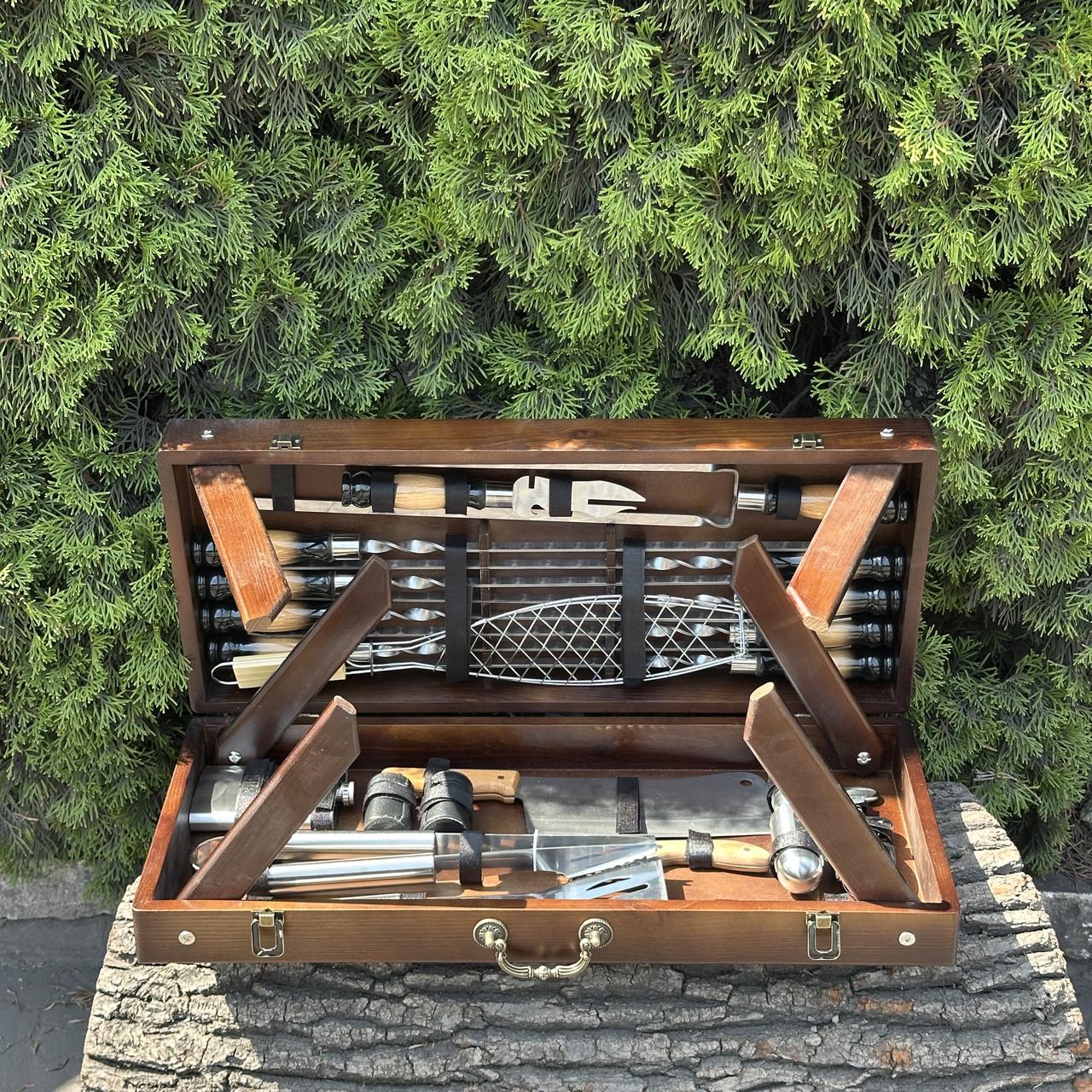 Подарочный набор Mzavod Мастер Гриль кейс-столик темный (2739806982)