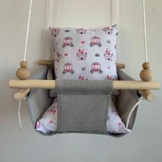 Дитяча гойдалка Infancy Карети Сірий (9676601) - фото 2 Дитяча гойдалка Infancy Карети Сірий (9676601) - фото 2